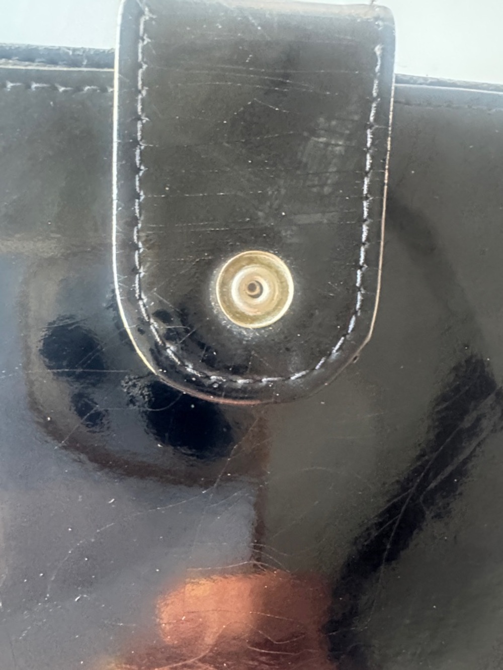CHANEL Black Patent Leather Wallet with Stitched CC - Picture 13 of 13